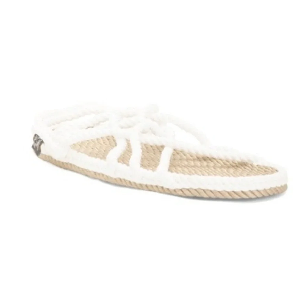 Nomadic State of Mind White Rope Sandals Boho Coastal Beach Minimal Style Size 8 - Picture 2 of 4